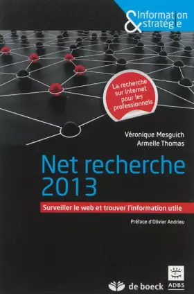 Couverture du produit · Net Recherches 2013 : Surveiller le Web et Trouver l'Information Utile