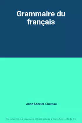 Couverture du produit · Grammaire du français