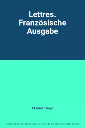 Couverture du produit · Lettres. Französische Ausgabe