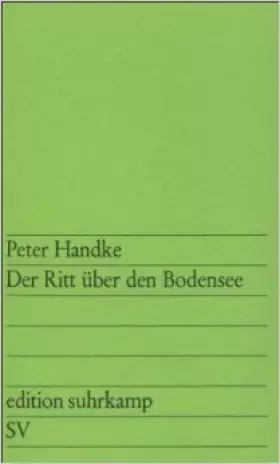 Couverture du produit · Der Ritt über den Bodensee (edition suhrkamp) ( 12. Januar 1971 )