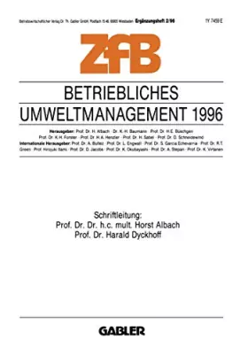 Couverture du produit · Betriebliches Umweltmanagement 1996 (Zeitschrift für Betriebswirtschaft, 2, Band 2)