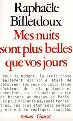 Couverture du produit · Mes nuits sont plus belles que vos jours