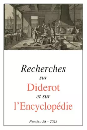 Couverture du produit · Revue recherches sur diderot et sur l encyclopedie 58 -2023