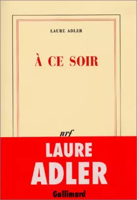 Couverture du produit · A ce soir
