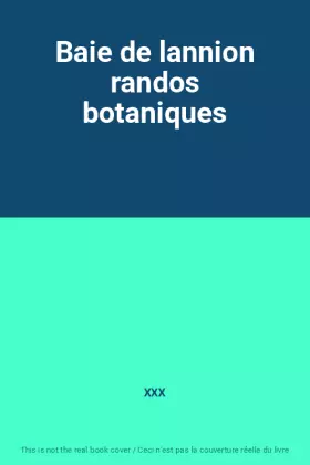 Couverture du produit · Baie de lannion randos botaniques