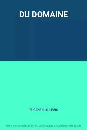 Couverture du produit · DU DOMAINE