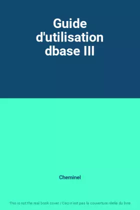 Couverture du produit · Guide d'utilisation dbase III