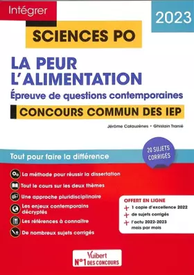Couverture du produit · Sciences Po - L'alimentation - La peur - Questions contemporaines - Thèmes 2023: Concours commun des IEP 2023 - Fil d'actu mois