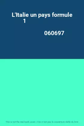 Couverture du produit · L'Italie un pays formule 1                                                                    060697