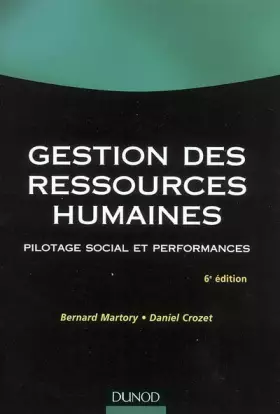Couverture du produit · Gestion des ressources humaines : Pilotage social et performances