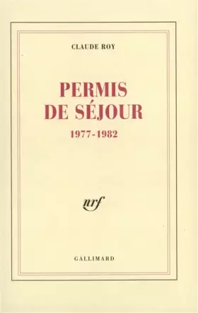 Couverture du produit · Permis de séjour: (1977-1982)