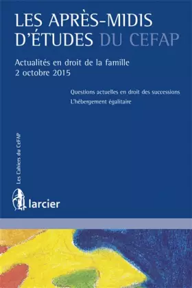 Couverture du produit · Les après-midis d'études du CeFAP