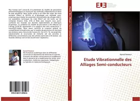 Couverture du produit · Etude Vibrationnelle des Alliages Semi-conducteurs (Omn.Univ.Europ.)