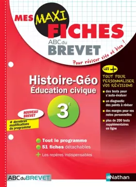 Couverture du produit · Mes MAXI Fiches Histoire Géographie Education civique 3ème