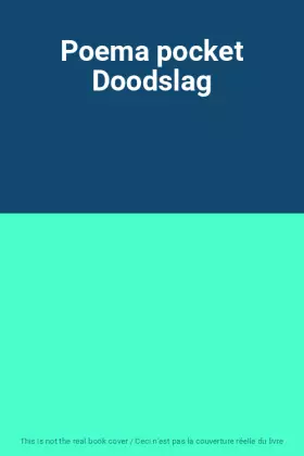 Couverture du produit · Poema pocket Doodslag