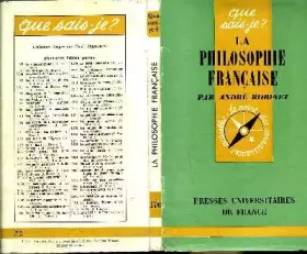 Couverture du produit · Que sais-je? N° 170 La philosophie française