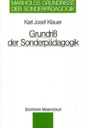 Couverture du produit · Grundriss der Sonderpädagogik: Eine Einführung