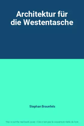 Couverture du produit · Architektur für die Westentasche