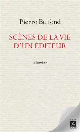 Couverture du produit · Scènes de la vie d'un éditeur