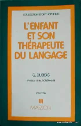 Couverture du produit · L'enfant et son therapeute du langage
