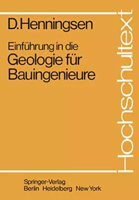Couverture du produit · Einführung in die Geologie für Bauingenieure (Hochschultext)