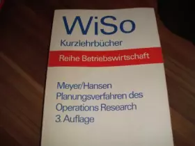 Couverture du produit · Planungsverfahren des Operations Research. Für Mathematiker, Ingenieure und Wirtschaftswissenschaftler