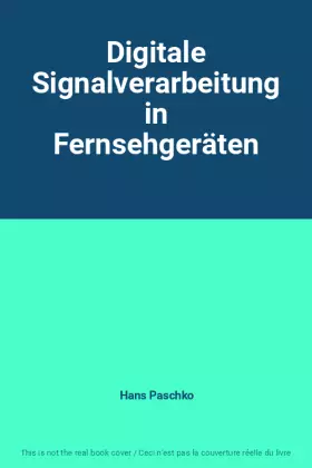 Couverture du produit · Digitale Signalverarbeitung in Fernsehgeräten