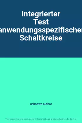 Couverture du produit · Integrierter Test anwendungsspezifischer Schaltkreise