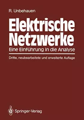 Couverture du produit · Elektrische Netzwerke: Eine Einführung in die Analyse