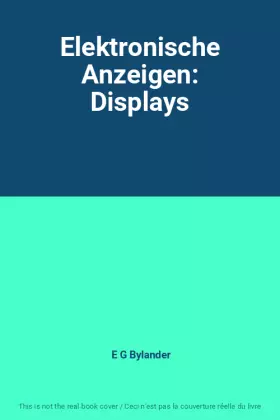 Couverture du produit · Elektronische Anzeigen: Displays