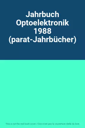 Couverture du produit · Jahrbuch Optoelektronik 1988 (parat-Jahrbücher)