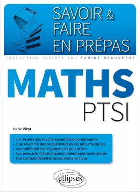 Couverture du produit · Savoir & Faire en Prépas Maths PTSI