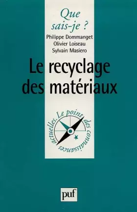 Couverture du produit · Le recyclage des matériaux