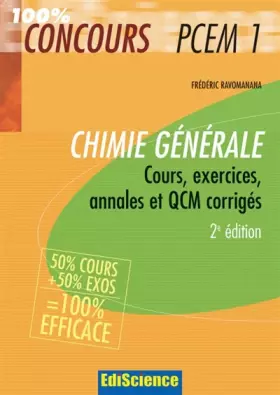 Couverture du produit · Chimie générale PCEM 1 : Cours, exercices, annales et QCM corrigés