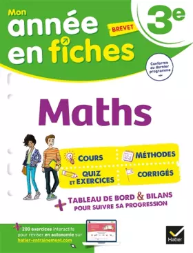 Couverture du produit · Maths 3e (fiches de révision & exercices): tout le programme de 3e en fiches