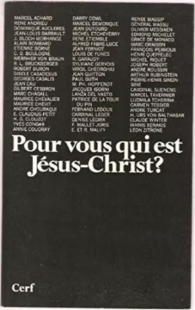 Couverture du produit · Pour vous qui est jesus christ