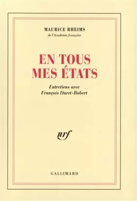Couverture du produit · En tous mes états: Entretiens avec François Duret-Robert