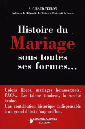 Couverture du produit · Histoire du mariage sous toutes ses formes