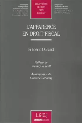Couverture du produit · l'apparence en droit fiscal (507)