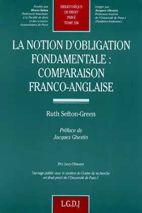Couverture du produit · Notion d'obligation fondamentale comparative