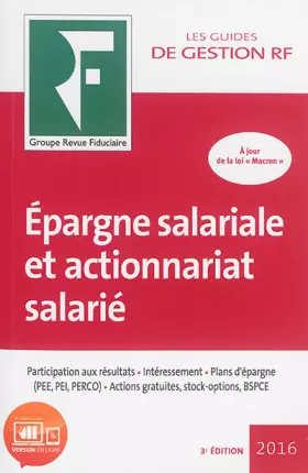 Couverture du produit · Epargne salariale et actionnariat salarié
