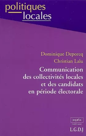 Couverture du produit · Communication des collectivités locales et des candidats en période électorale