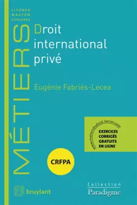 Couverture du produit · Droit international privé