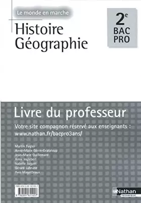 Couverture du produit · Histoire-Géographie 2e Bac Pro