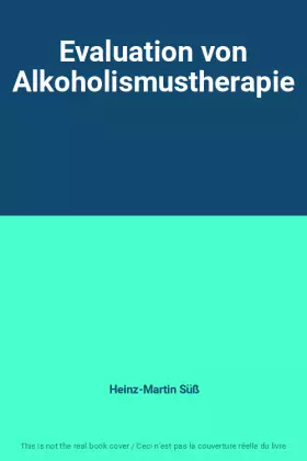 Couverture du produit · Evaluation von Alkoholismustherapie