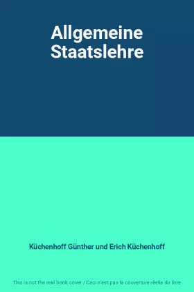 Couverture du produit · Allgemeine Staatslehre