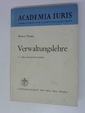 Couverture du produit · Verwaltungslehre.