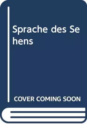 Couverture du produit · Sprache des Sehens