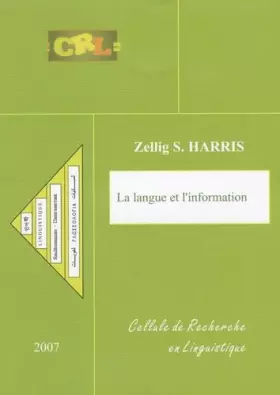 Couverture du produit · Langue et information