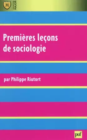 Couverture du produit · Premières leçons de sociologie